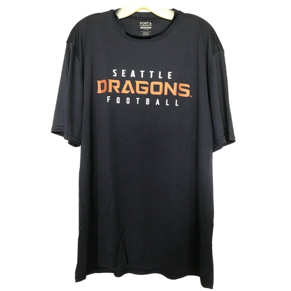 XFL‎ Athletic Shirt Mens Size Large L Seattle Dragons Short Sleeve